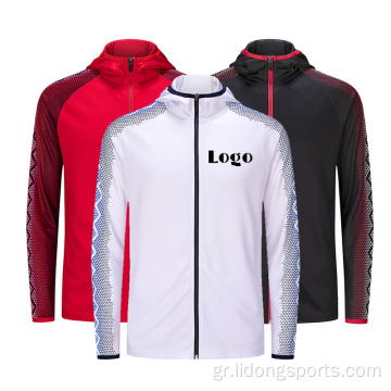 Το ελαφρύ ανδρικό πολυεστέρα Pullover Hoodie Sport Jacket